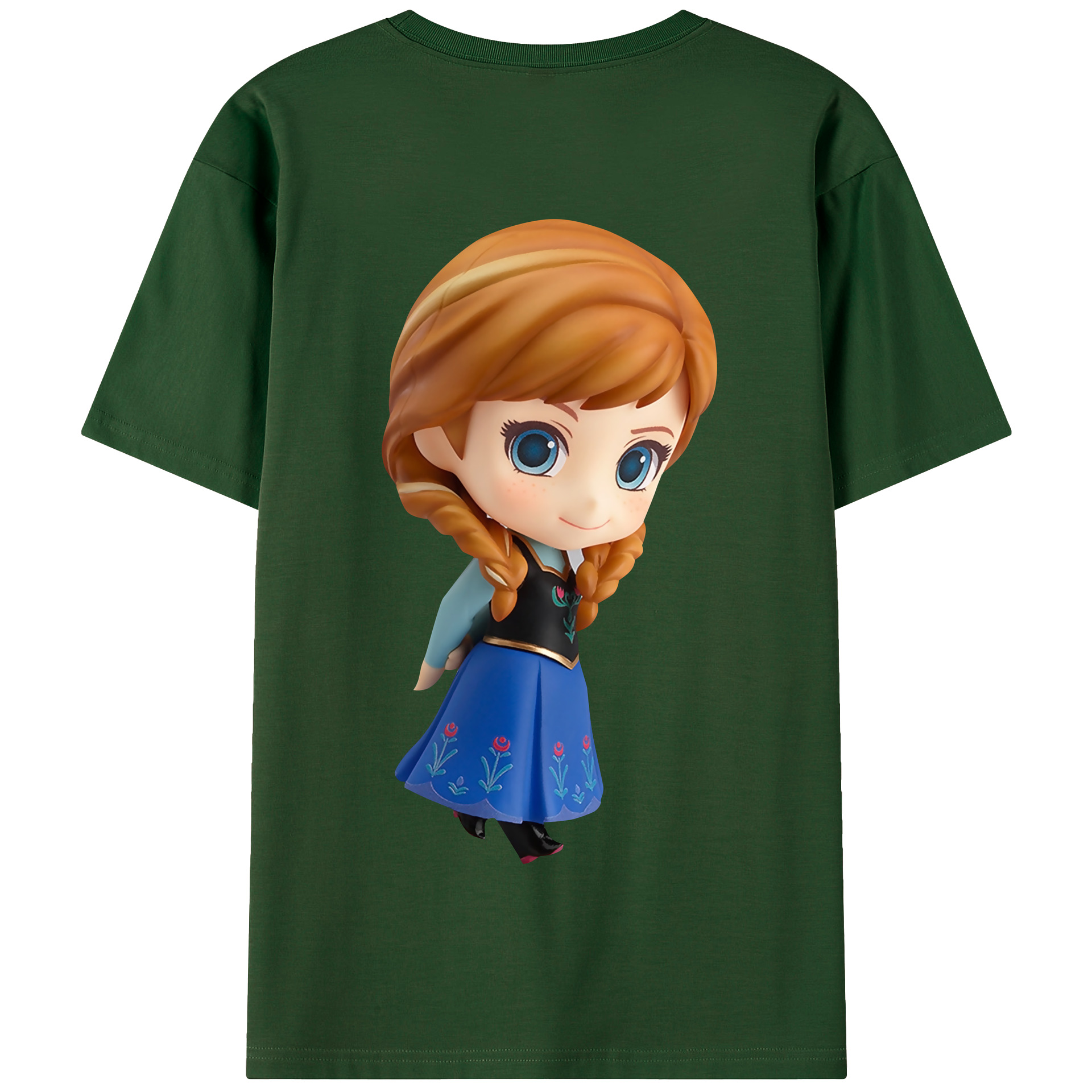 （画像用） アナと雪の女王 アンナ エルサ Frozen Anna Elsa 綿100％半袖Tシャツ（背面プリント）